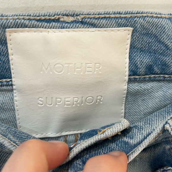 MOTHER SUPERIOR The Scrapper High Rise Ankle Straight Leg Jeans Size 23 - Picture 10 of 16